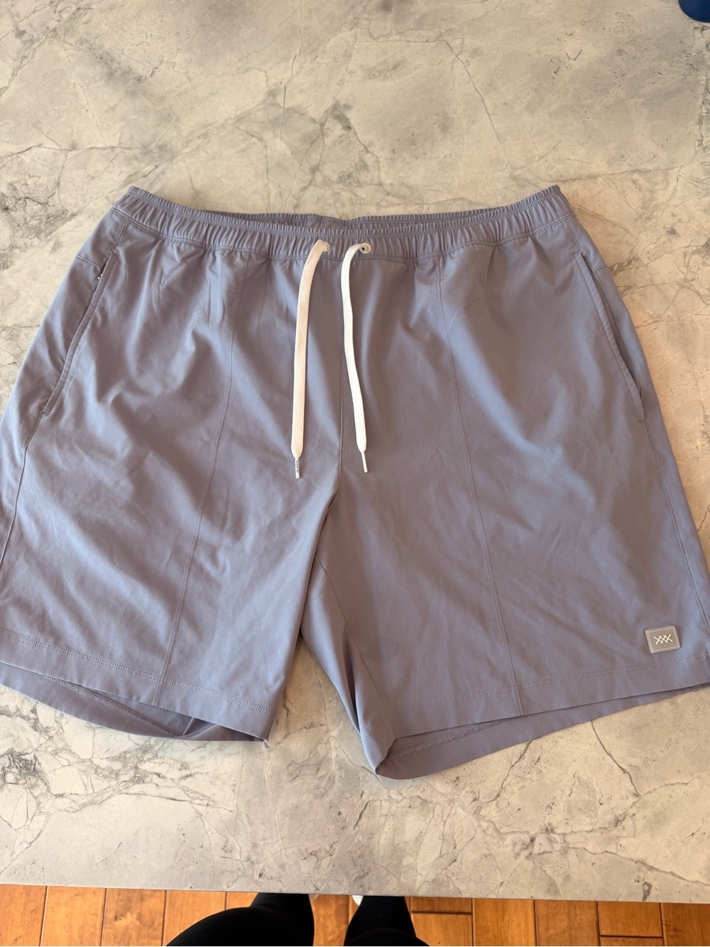 Rhône Light Slate Gray Athletic Drawstring Shorts